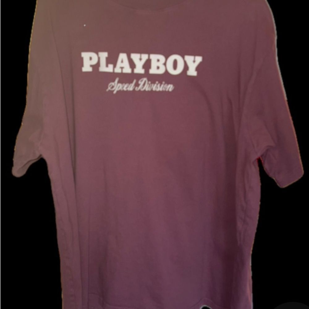 Playboy Y2K Burgundy Tee with Iconic White Logo - Picture 3 of 9